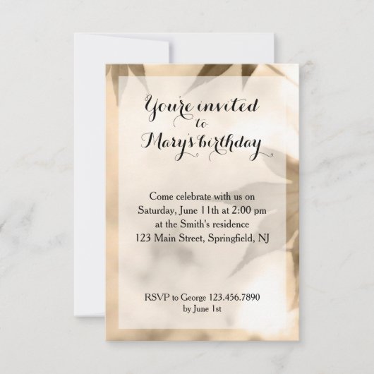 Gekleurd gebladerte verjaardag kaart (Voorkant)