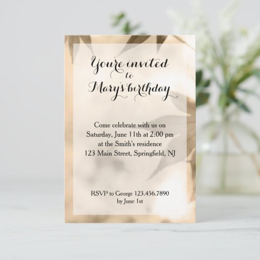 Gekleurd gebladerte verjaardag kaart (Staand voorkant)