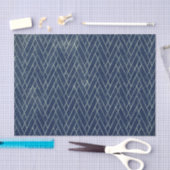 Gekleurd getextureerd geometrisch blauw grijs tissuepapier (Craft)