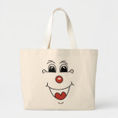 GEKLEURD GEZICHT GROTE TOTE BAG (Voorkant)