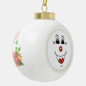 GEKLEURD GEZICHT KERAMISCHE BAL ORNAMENT (Links)