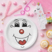 GEKLEURD GEZICHT PAPIEREN BORDJE (Feest)