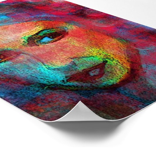 gekleurd gezicht poster (Hoek)