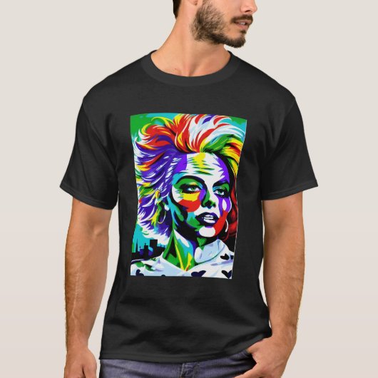 Gekleurd gezicht t-shirt (Voorkant)