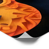 Gekleurd gitaarpatroon poster (Hoek)