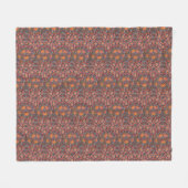 gekleurd glas abstract geometrisch rood roze grijs fleece deken (Voorkant (Horizontaal))