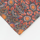 gekleurd glas abstract geometrisch rood roze grijs fleece deken (Hoek)