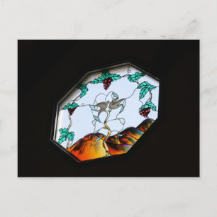 gekleurd glas briefkaart