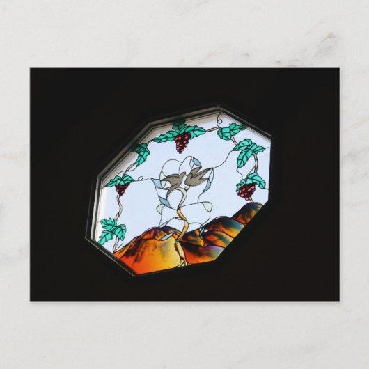 gekleurd glas briefkaart (Voorkant)