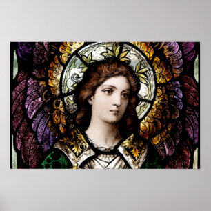gekleurd glas door Otto F. Andrle Poster