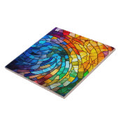 Gekleurd Glas-in-lood Tegeltje (Zijkant)