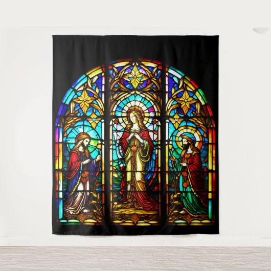 Gekleurd glas in lood wandkleed (Voorkant)
