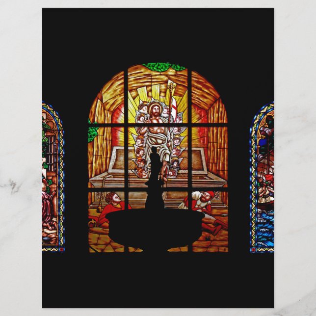 gekleurd glas jesus (Voorkant)