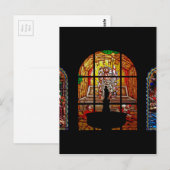 gekleurd glas jesus briefkaart (Voorkant / Achterkant)