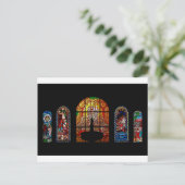 gekleurd glas jesus briefkaart (Staand voorkant)
