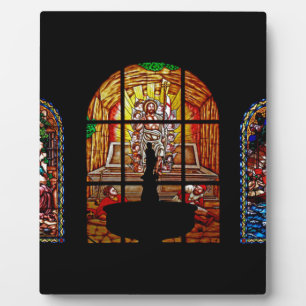 gekleurd glas jesus fotoplaat