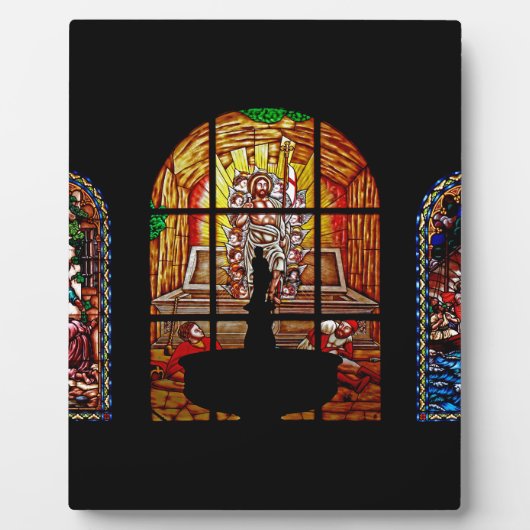 gekleurd glas jesus fotoplaat (Voorkant)