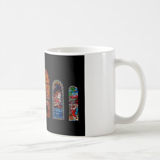 gekleurd glas jesus koffiemok (Rechts)