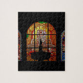 gekleurd glas jesus legpuzzel (Verticaal)