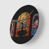 gekleurd glas jesus ronde klok (Hoek)