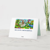 gekleurd glas jesus wenskaart kaart (Achterkant)