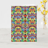 gekleurd glas kaart (Gele Bloem)