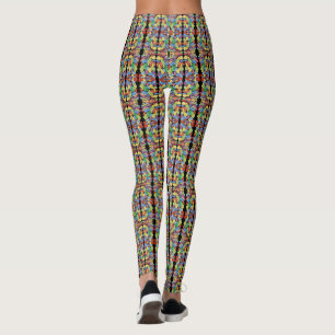 gekleurd glas leggings