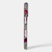 Gekleurd glas roze bloemenpatroon Case-Mate iPhone case (Achterkant / Rechts)