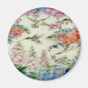 Gekleurd glas WOW voor mensapen en bloemen Magneet