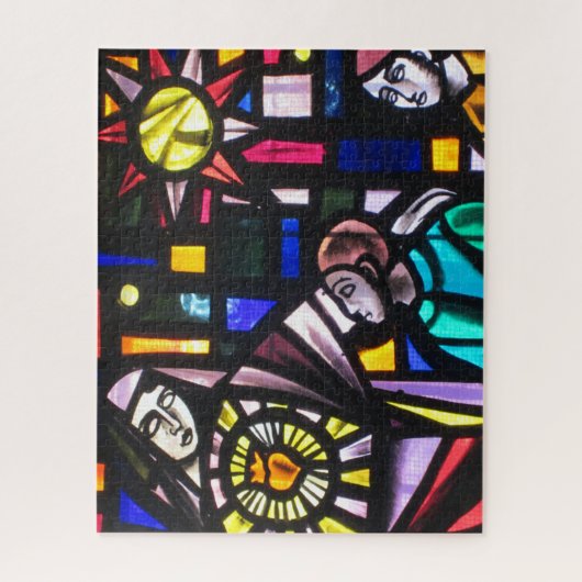 gekleurd glasdetail legpuzzel (Verticaal)