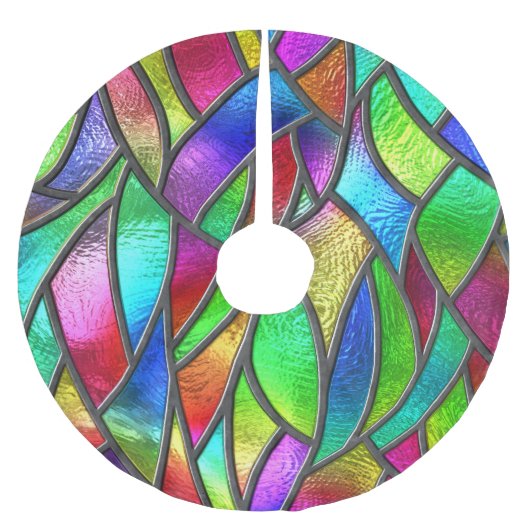 Gekleurd Glaspatroon 3D Textuur Kerstboom Rok (Voorkant)