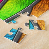 Gekleurd Glaspatroon 3D Textuur Legpuzzel (Zijkant)