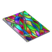 Gekleurd Glaspatroon 3D Textuur Notitieboek (Rechterzijde)