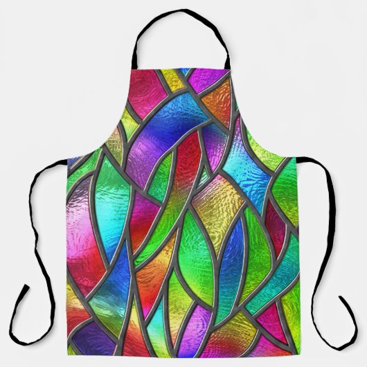 Gekleurd Glaspatroon 3D Textuur Schort (Voorkant)