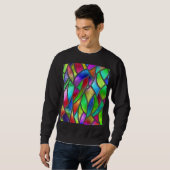 Gekleurd Glaspatroon 3D Textuur Trui (Voorkant volledig)