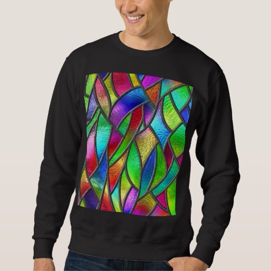 Gekleurd Glaspatroon 3D Textuur Trui (Voorkant)