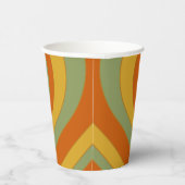 Gekleurd Groovy Retro Layered Love Heart Papieren Bekers (Rechts)