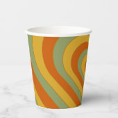 Gekleurd Groovy Retro Layered Love Heart Papieren Bekers (Voorkant)
