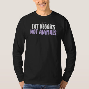 Gekleurd Hart Eet Groenten Niet Dieren Gezegde 1 T-shirt