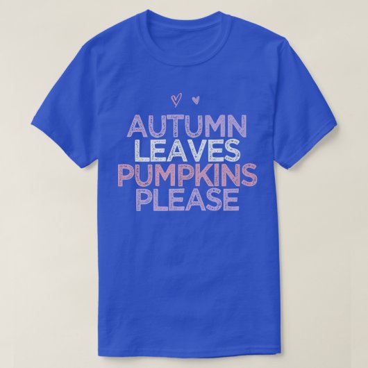 gekleurd hart Funny Autumn laat pompoenen alsjebli T-shirt (Design voorkant)