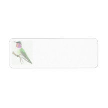 Gekleurd Hummingbird Tekenlabel