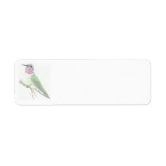 Gekleurd Hummingbird Tekenlabel Etiket