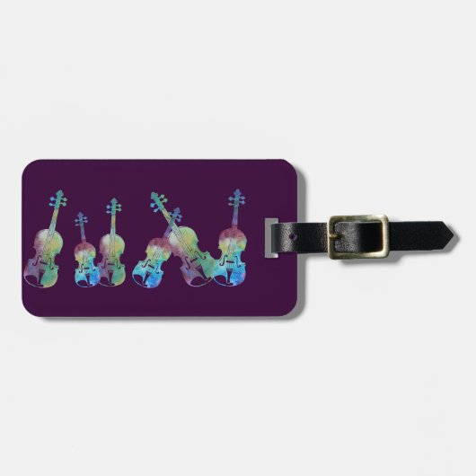 Gekleurd koord van Violins Bagagelabel (Voorkant horizontaal)