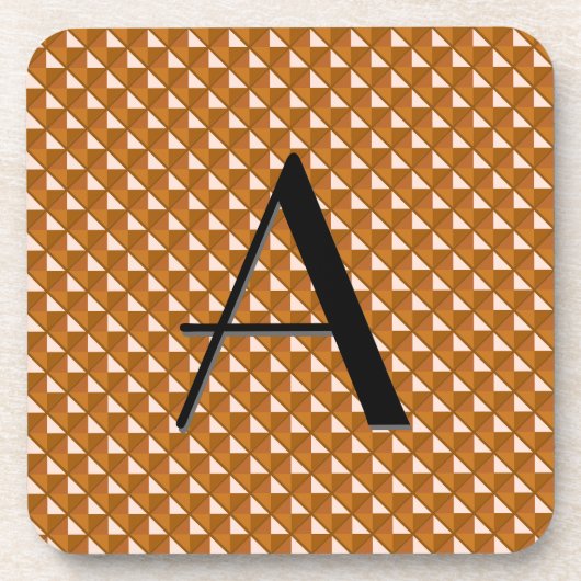 gekleurd koper, metallisch uiterlijk, gestudeerd r drankjes onderzetter (Voorkant)