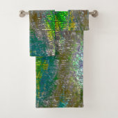 gekleurd met groeven en gevilde verf bad handdoek (Insitu)