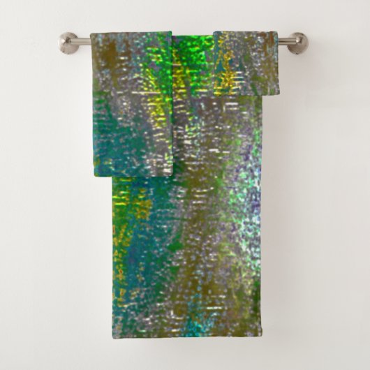 gekleurd met groeven en gevilde verf bad handdoek (Insitu)