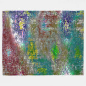 gekleurd met groeven en gevilde verf fleece deken (Voorkant (Horizontaal))