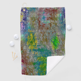 gekleurd met groeven en gevilde verf golfhanddoek