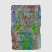 gekleurd met groeven en gevilde verf golfhanddoek (Voorkant)