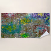 gekleurd met groeven en gevilde verf strandlaken (Voorkant)